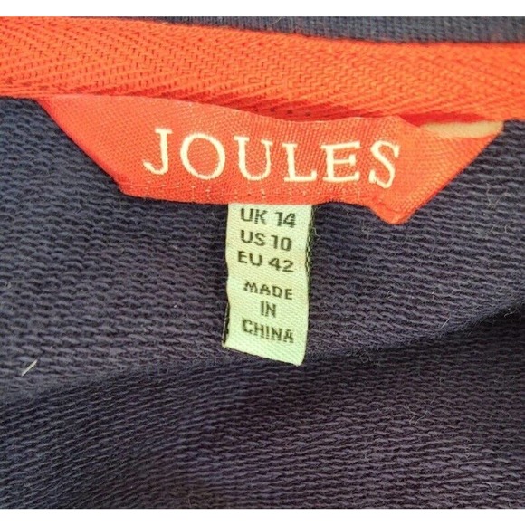 Joules Clemence Navy White Red Striped Sweatshirt Size 10 US 14 UK 12 EU - Picture 4 of 5